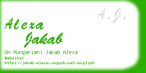 alexa jakab business card